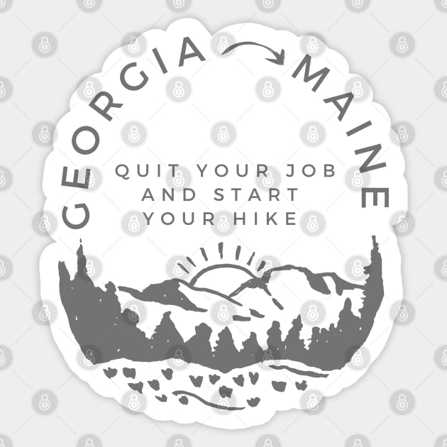 Georgia to Maine Sticker by Pamela @ Camp Happy Hour